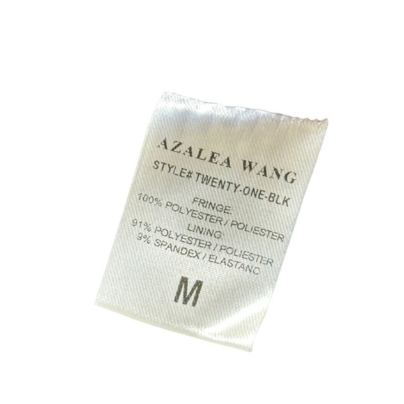 Azalea Wang Black Fringe Halter Mini Dress US M - Picture 7 of 11